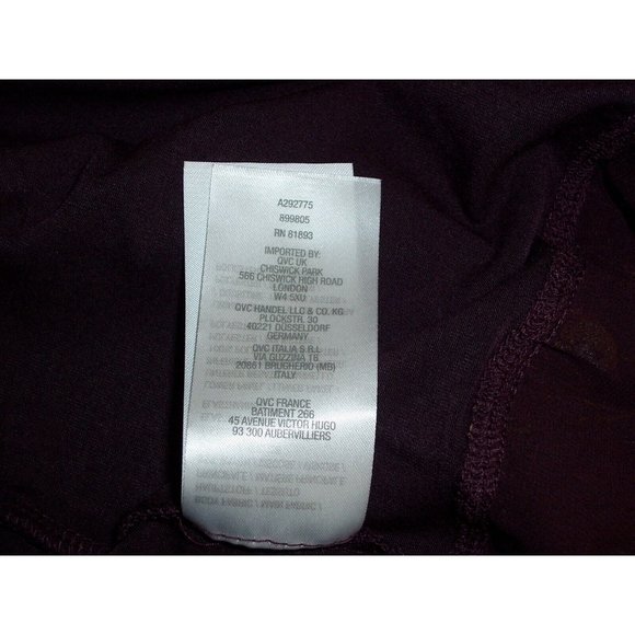 Logo by Lori Goldstein Long Cardigan S Burgundy Sleeveless Floral Chiffon Trim - Picture 10 of 12